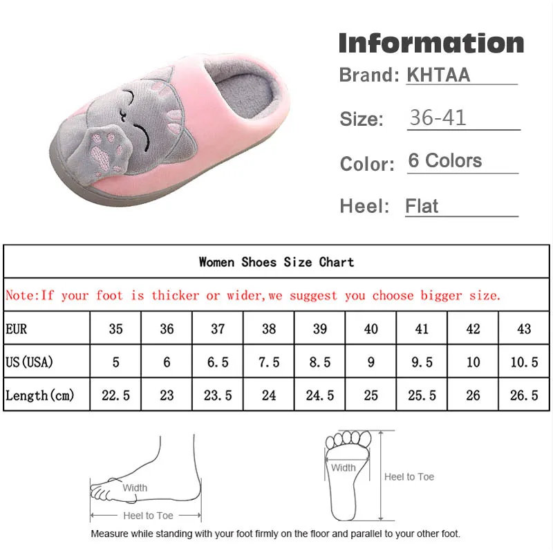 Women Winter Warm Home Slippers Couple Shoes Female Plush Cat Animal Slip On Soft Indoor Flats Comfort Ladies& Man Plus Size