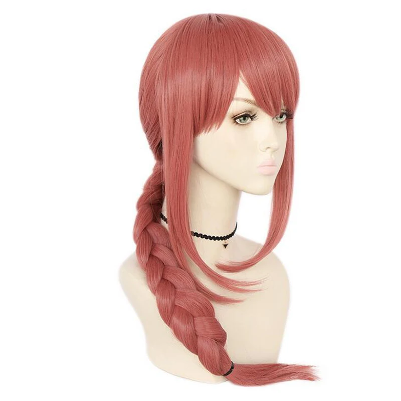 マキマコスプレウィッグアニメチェーンソーマンコスプレロングピンク 