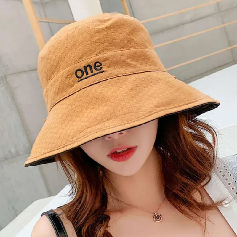 Women Bucket Hat Double-Sided Wear Wide Brim Outdoor Foldable Flat Top Panama Fishermen Visor Hat bucket hat women bucket hat women hat