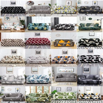 

1/2/3/4seats Elastic Sofa Covers Living Room L Shape Couch Cover Polyester&Spandex Sofa Protectors Washable Furniture Slipcovers