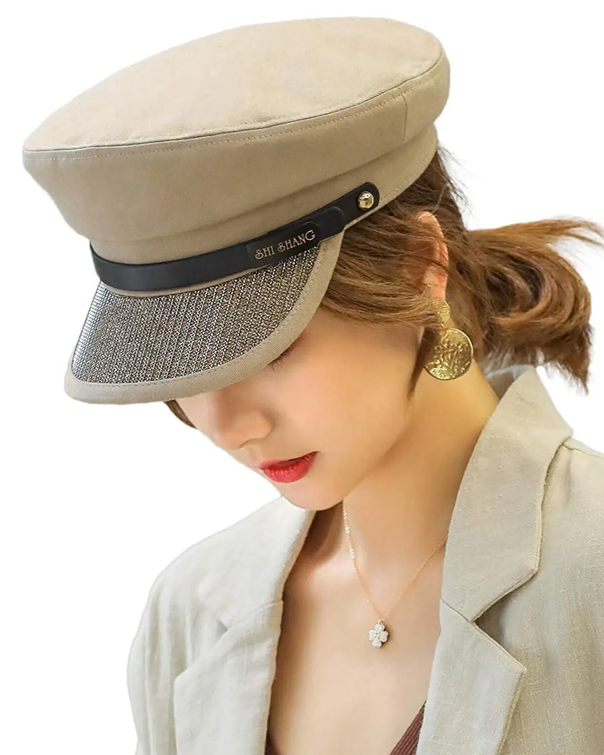 Trendi Wanita Newsboy Cap Jatuh Breton 