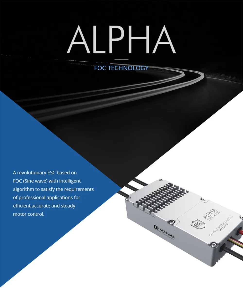 TMOTOR ALPHA 120A HV 6~ 12S LiPo 500HZ NO BEC FOC ESC специально для многовинтового БПЛА