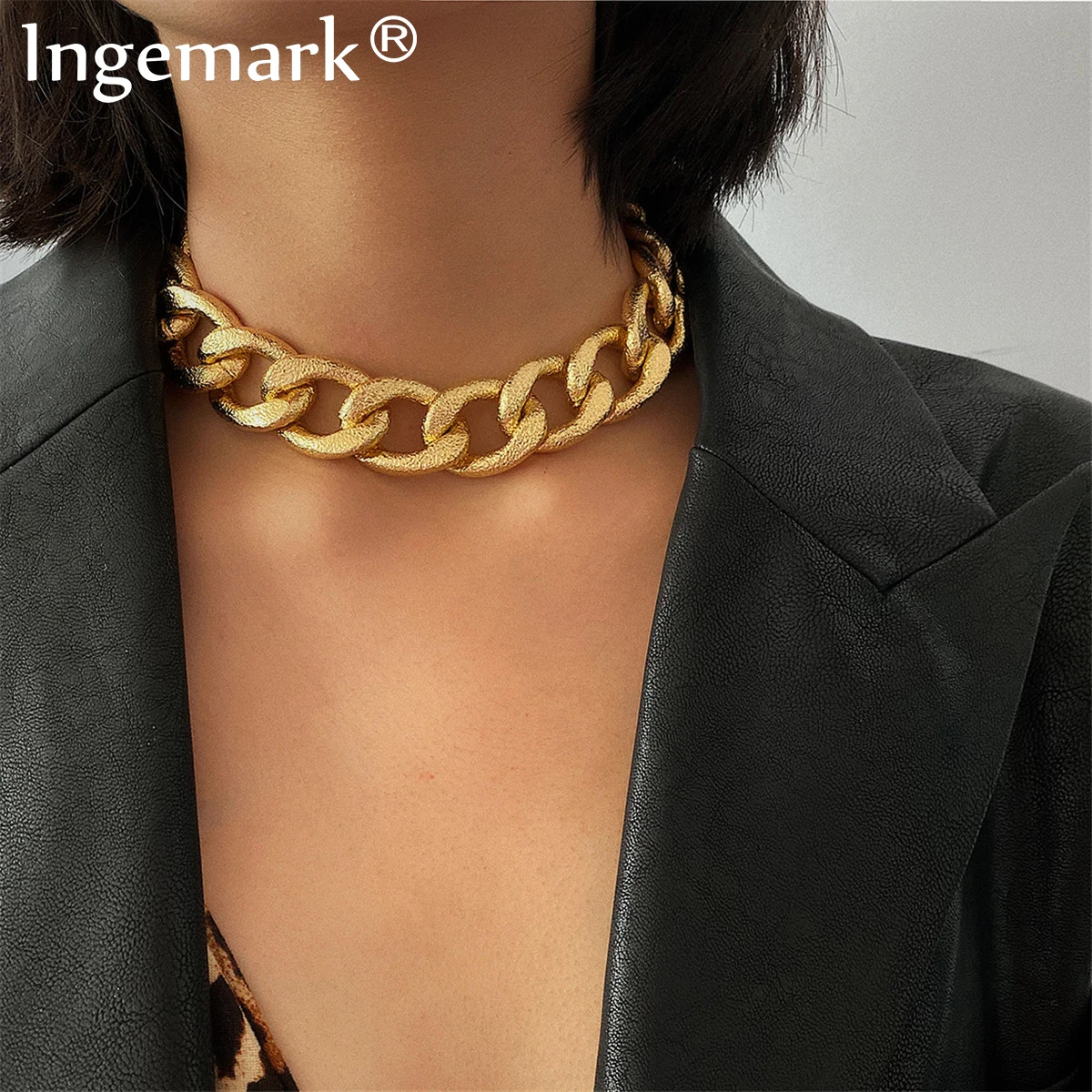 Fashion Jewelry Chaîne CCB en résine Perle Charme Choker Chunky Déclaration Bib Collier