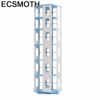 

Boekenkast Libreria Display Cabinet Mueble De Madera Rotatable Rotate Rack Bookcase Home Furniture Librero Book Shelf Case