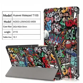 

Case For Huawei Matepad T10S case AGS3-L09 / AGS3-W09 Matepad T10 10.1''Tablet Ultra Slim Leather Magnetic Stand Cover Funda
