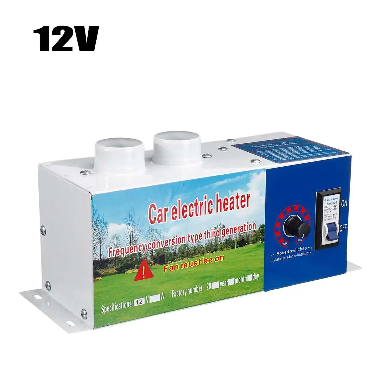 Нагревательный вентиляторы 600W 12 V/24 V автомобиль грузовик зимние Авто обогреватели теплый сушилка окна Стекло Demister аксессуары для интерьера - Название цвета: 12V