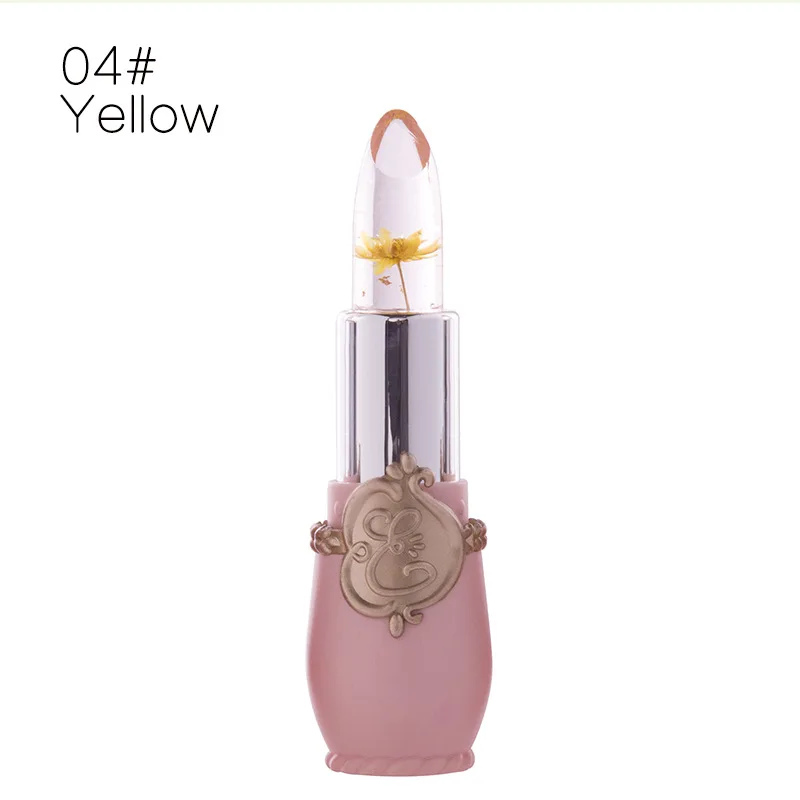 Flower Lip Blam Temperature Changed Color Makeup Moisturizer Lip Blam Transparent Long-lasting Pink Magic Lipstick Jelly 6 Color