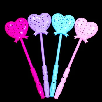 

Novelty Heart-Shaped Led Light Toys Wand LED Lighting Toys Flashing Glowing Light Up Wands Luminous ToysColor Random