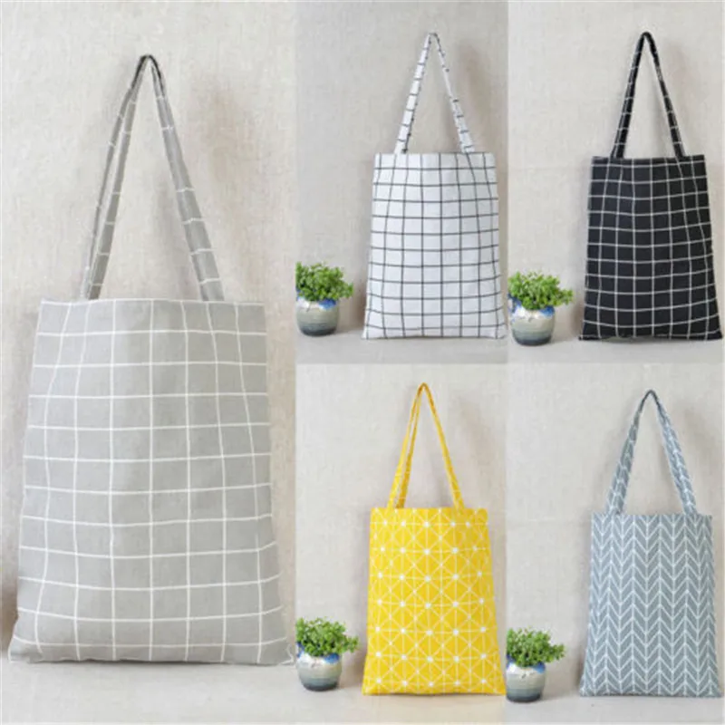 2018 New And Fashion Classic Five Eco Shopping Cotton Linen Tote Handbag Canvas Purse Pouch Shoulder Bag | Дом и сад