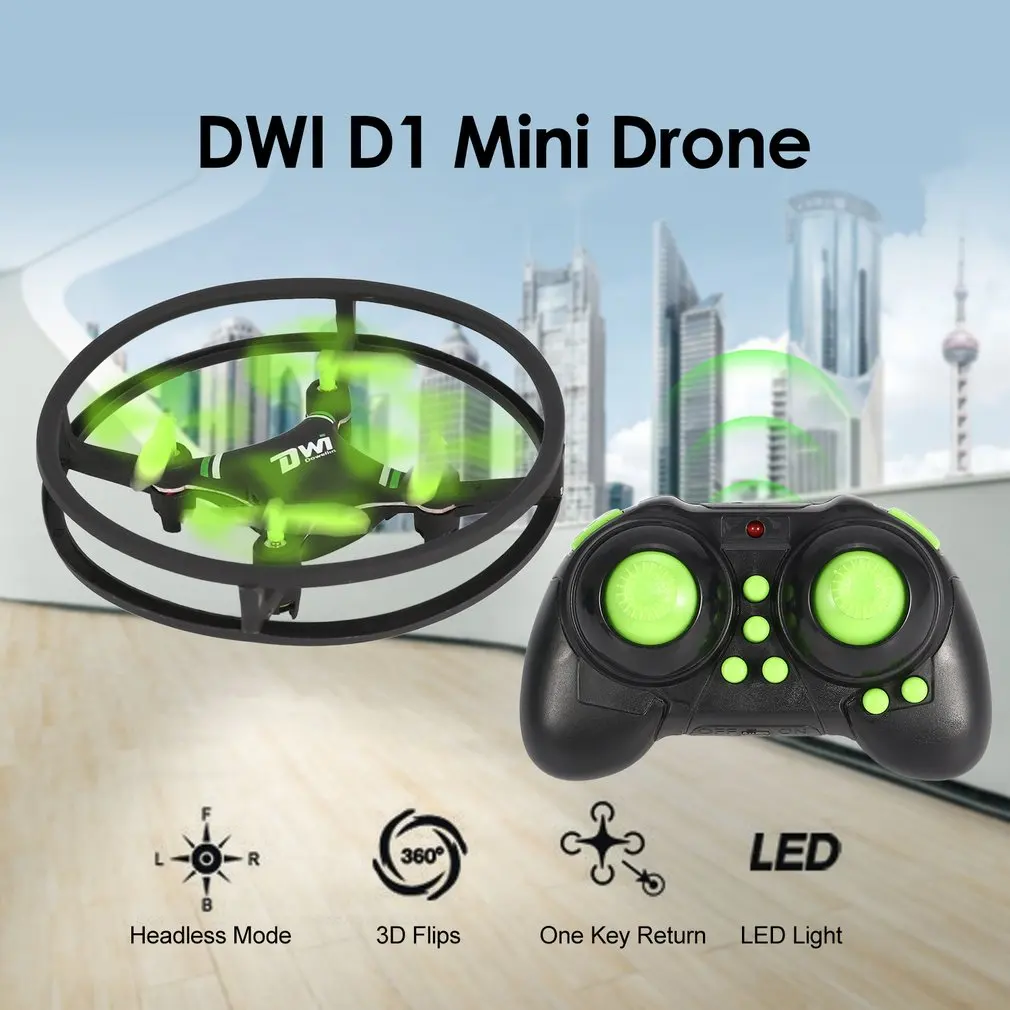 DWI D1 Мини Дрон 3D флипс один ключ возврат Безголовый режим H/L переключатель скорости портативный RC Квадрокоптер с светодиодный вспышкой