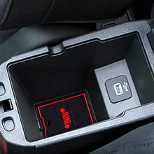 Автомобильные коврики черный+ красный Нескользящие внутренние дверные накладки чашки коврики 16 шт./компл. резиновые аксессуары универсальные Сменные