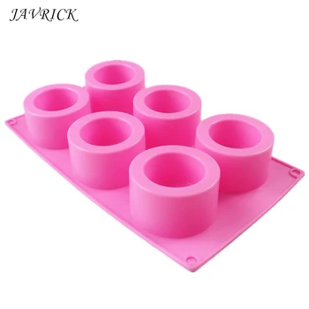 

6-Cavity Handmade Resin Cups Ice Tray Round Silicone Shot Glass Botlle Mold
