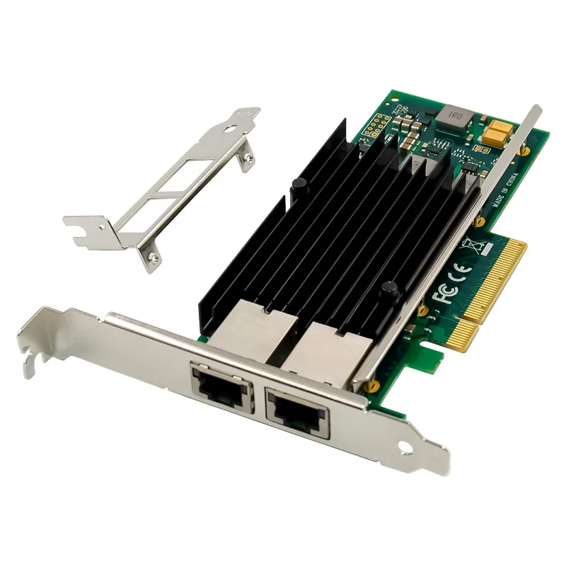 Сетевая карта PCIE X8, 2 порта, 10000 м, PCIe 10 Gigabit Ethernet, RJ45 Lan