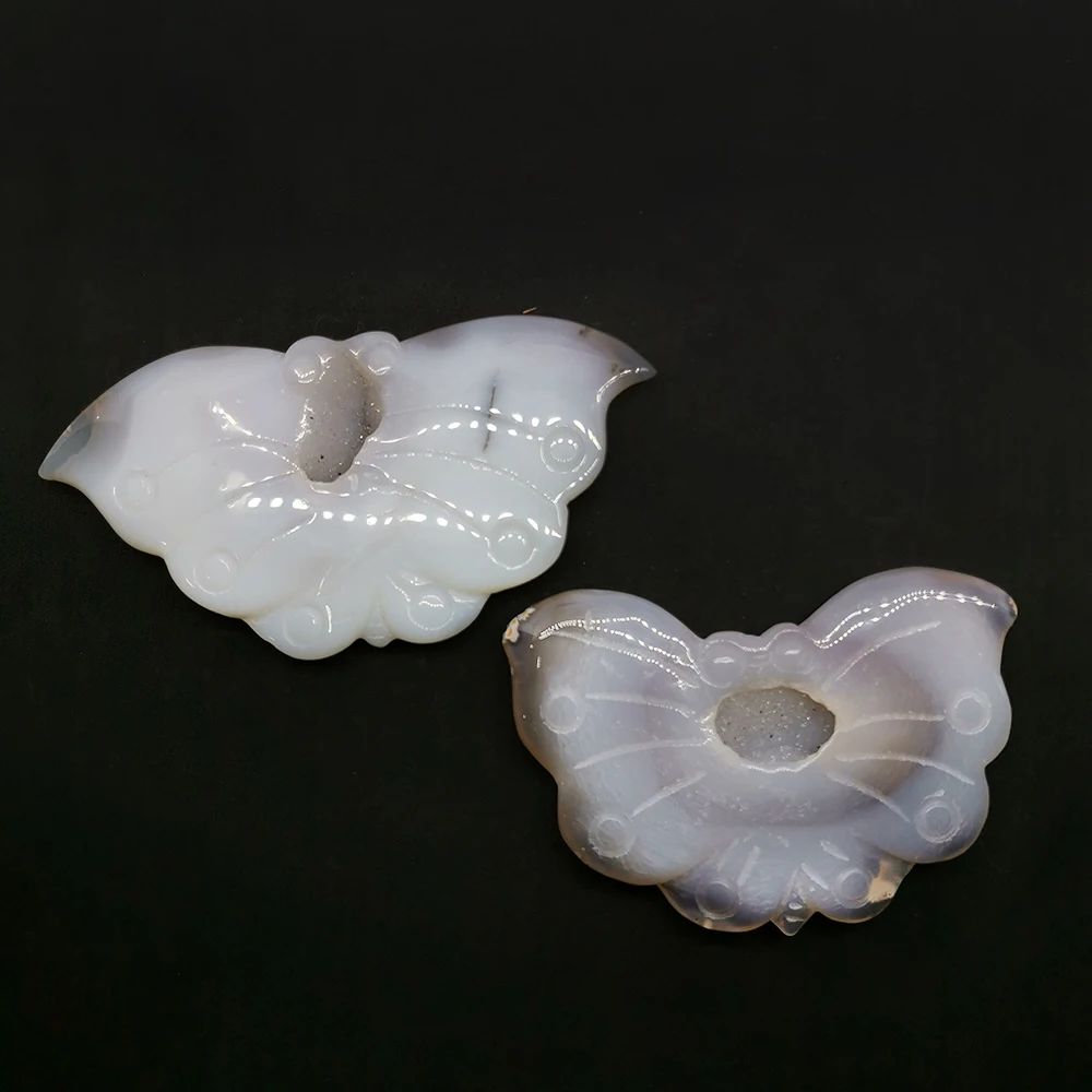 Натуральный агат Geode Drusy бабочка ручной резной кварцевый кристалл бабочка целебный кристалл украшение дома Коллекция подарков