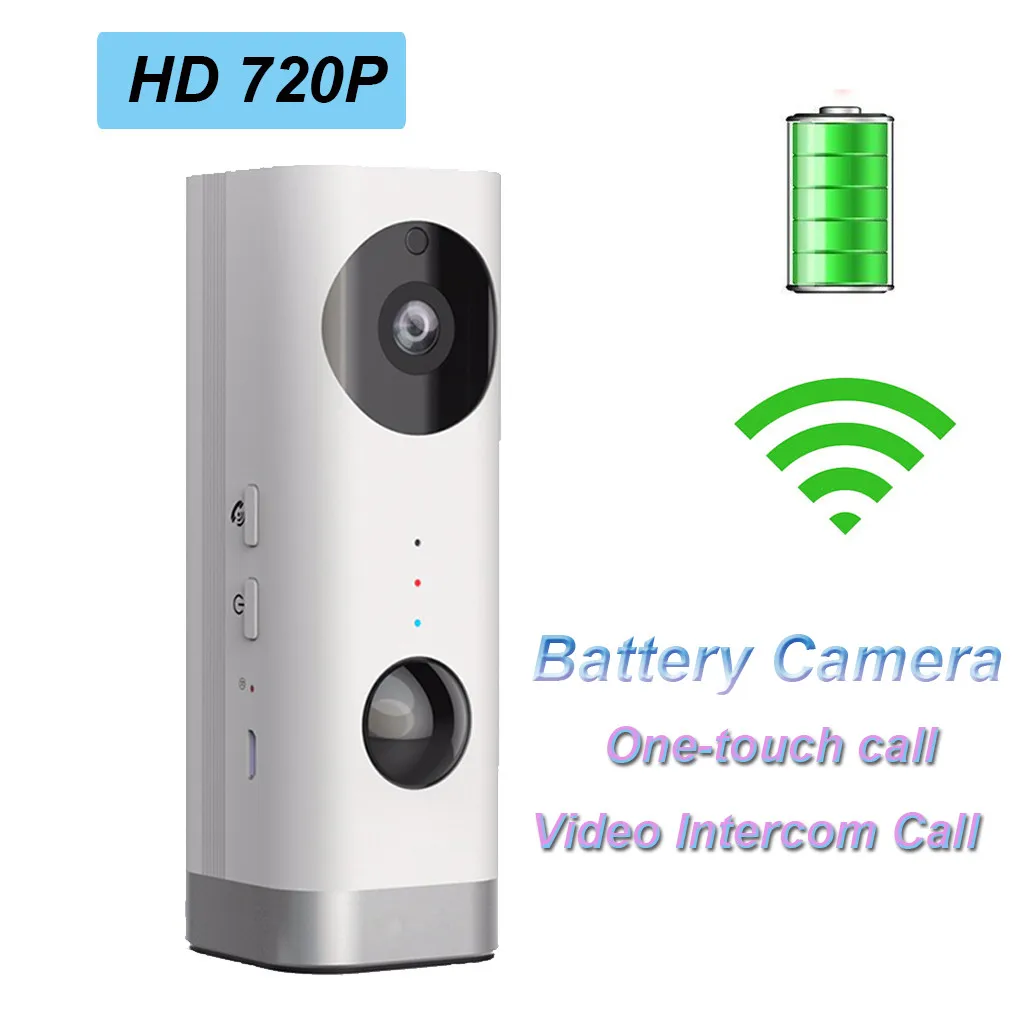 

Battery Powered Security Camera Wireless and Wire-Free, Home Security Camera with Night Vision PIR Alarm for Baby Pet Monitor