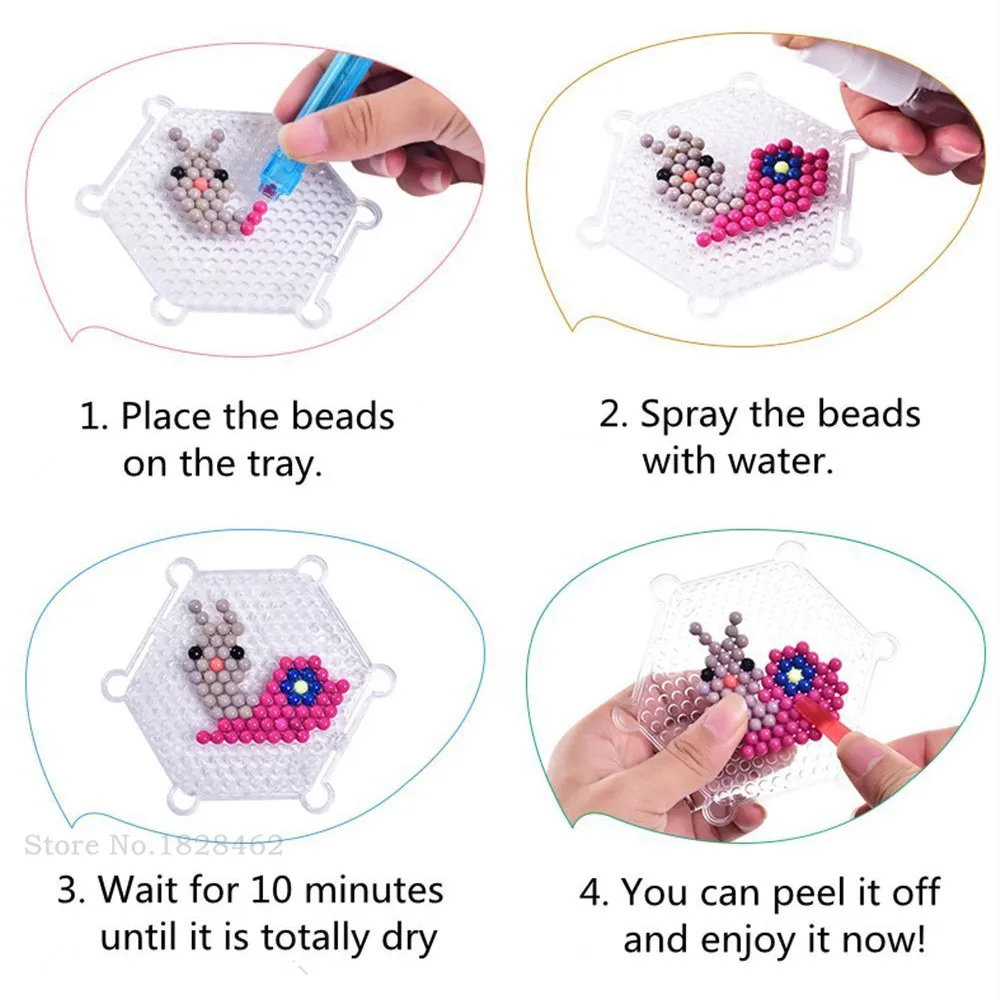 6 Colors Luminous Crystal Jelly Water Sticky Beads Educational Toys Puzzles for Children Hama Beads Jigsaw Puzzle 1000 PCS/Bag