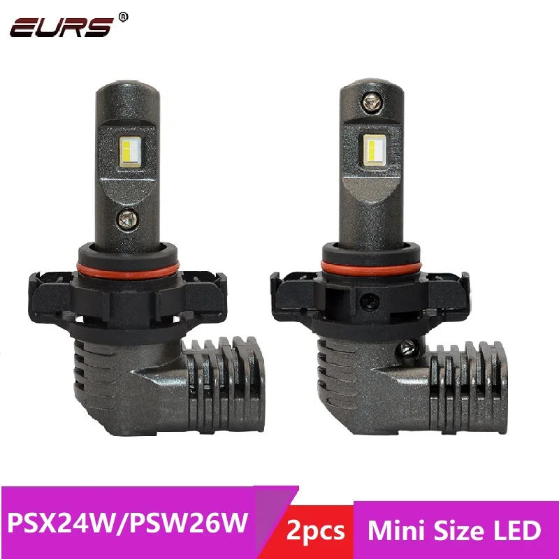 

EURS H7 H8 Led Car Headlights PSX24W P13W Led H11 HB3 HB4 9005 9006 5202 LED Light Alminum Lampara 6000K 10000LM Auto Fog Bulb