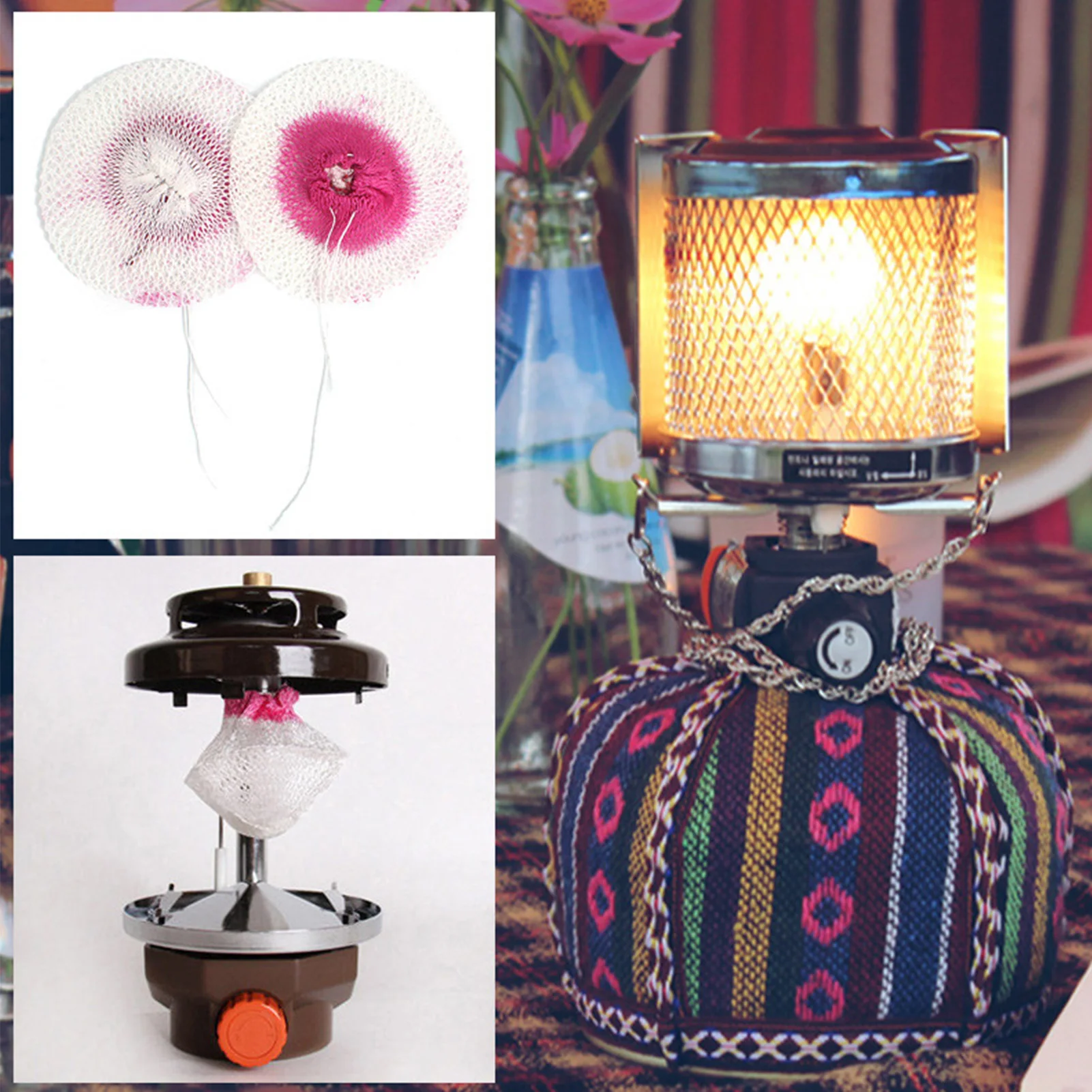10PCS Gas Mantles Glow Body Single-capped Lamp Wick Outdoor Petromax Propane Lantern Paraffin Gas Lamps Accessories