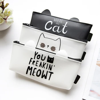

Kawaii Cat Pencil Case Silica Gel Student School Pencil Box Pencilcase Pencil Bag School Supplies Stationery Gift Tools