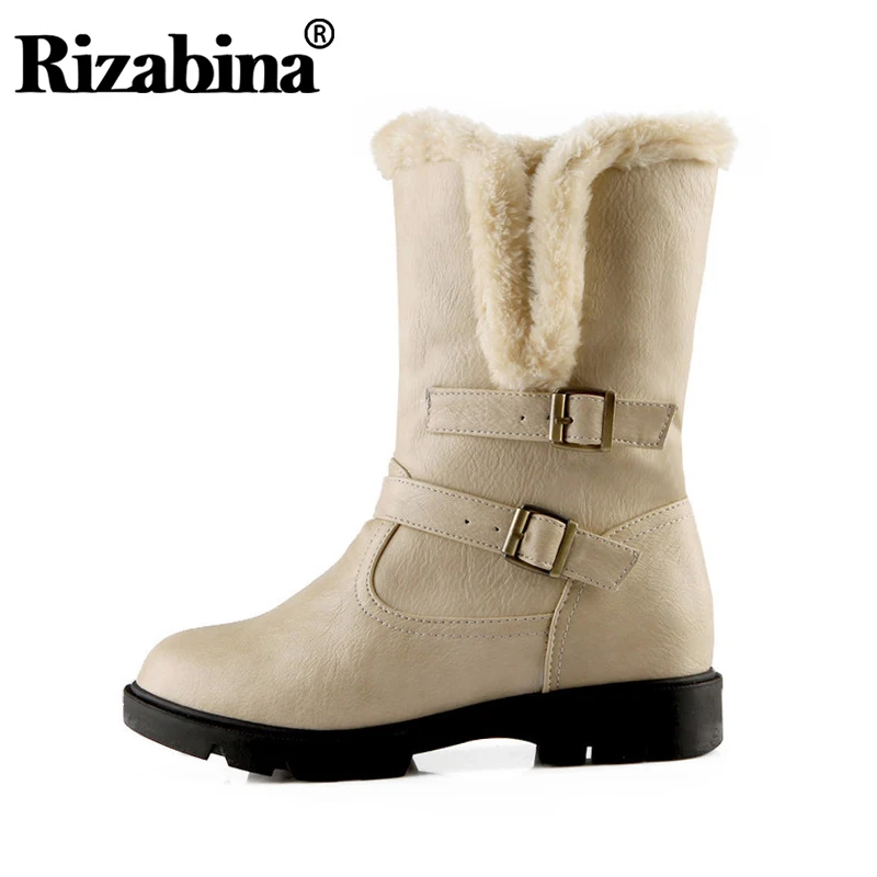 Size 34-43 Women High Heel Mid Calf Boots Two Method Winter Warm Snow Botas Half Short Gladiator Boot Footwear Shoes | Обувь