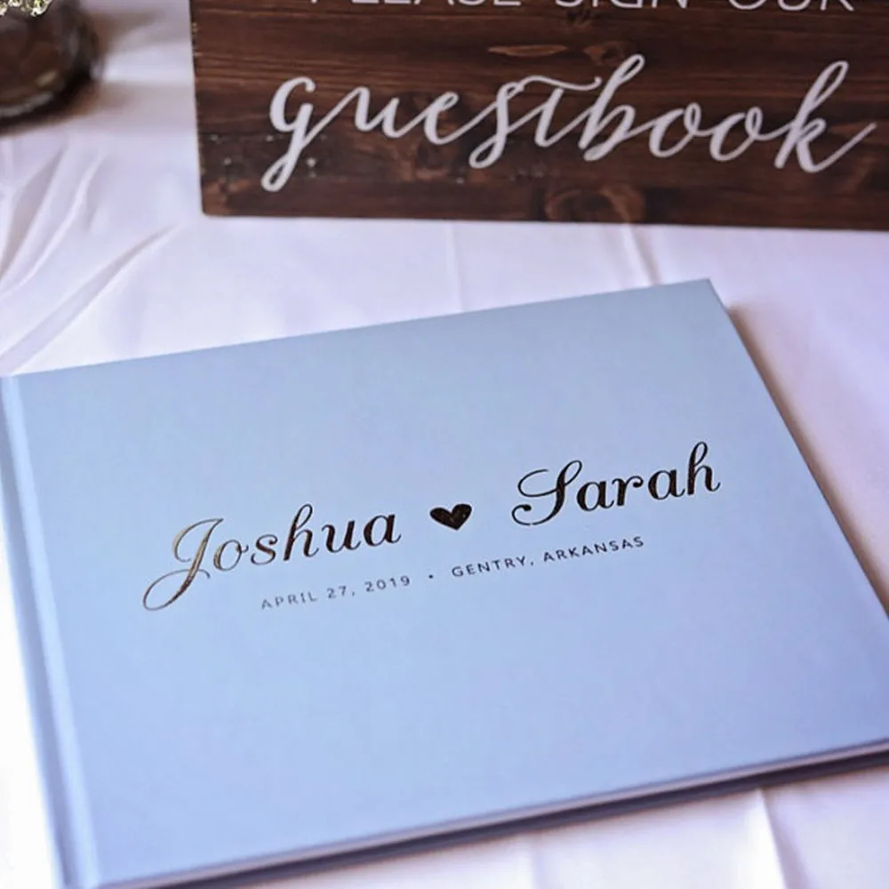 

Foil gold Wedding Guestbook Ideas Book personalised name heart baby shower memory book guest book alternative bridal party album