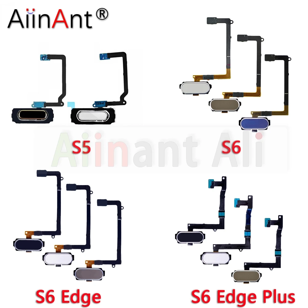 AiinAnt Back Home Button ID Key Fingerprint Sensor Flex Cable Samsung Galaxy S5 S6 Edge Plus + Mini G920F G925F G928F G900F