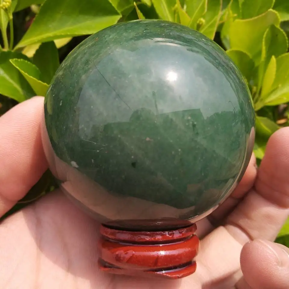 59mm Natural Green Aventurine Sphere Ball-Gorgeous | Дом и сад