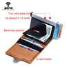 Rfid Blocking Protection Men id Credit Card Holder Wallet Leather Metal Aluminum Business Bank Card Case CreditCard Cardholder ► Photo 3/6