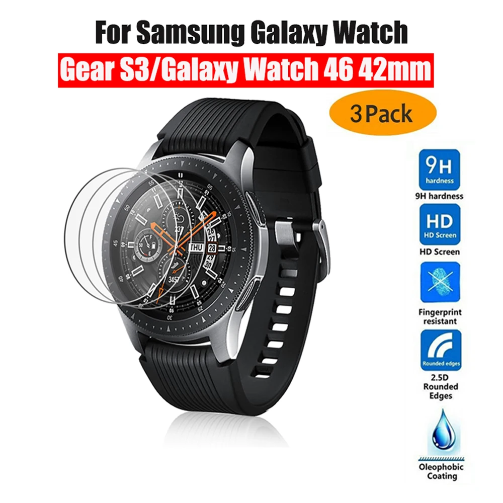 Новое закаленное стекло для защиты экрана Samsung Galaxy Watch 46 мм 42 защитная стеклянная