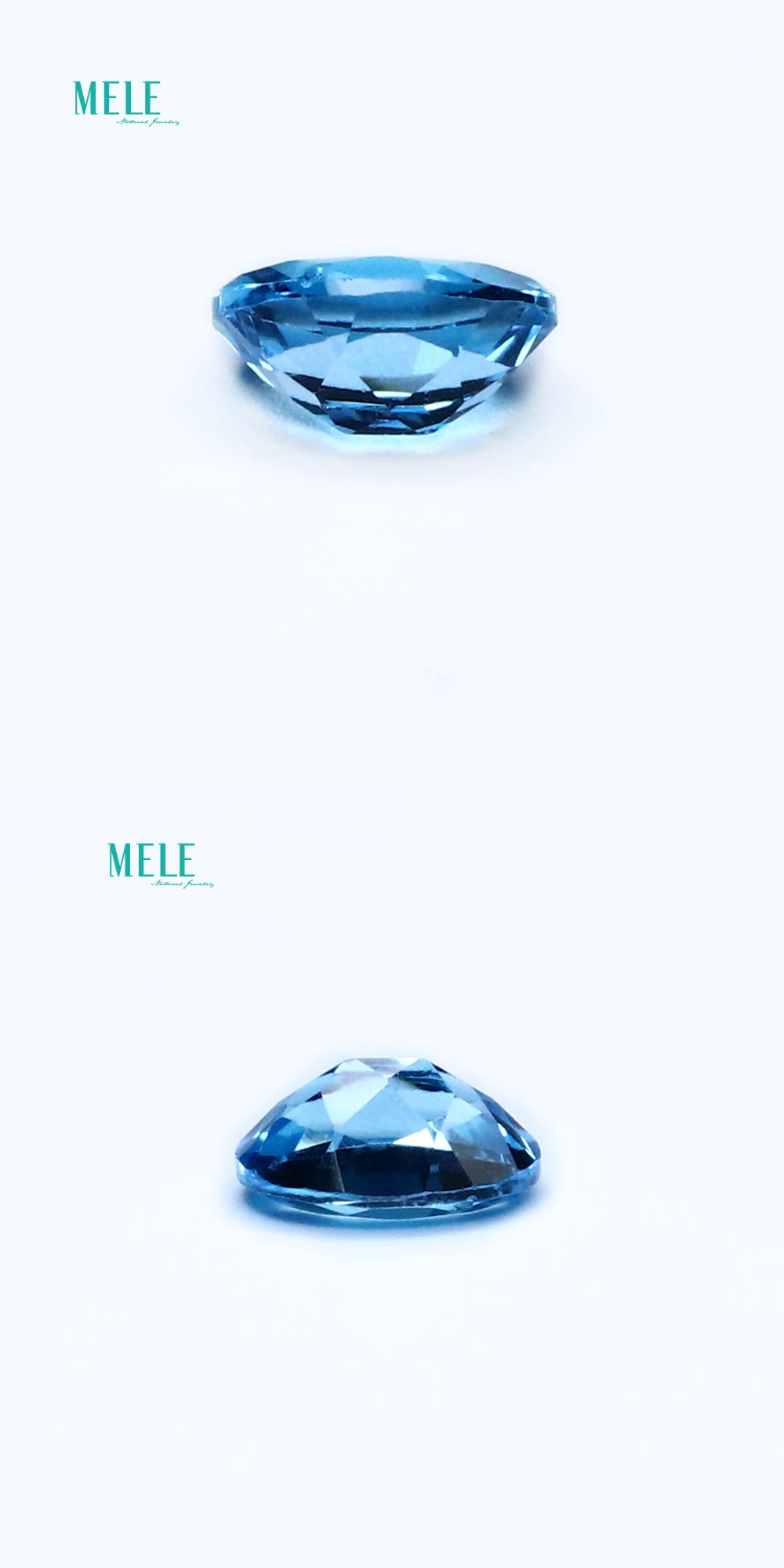 Gemstone, Natural Topázio Azul, 1.5CT Swiss Blue Crystal, 6*8mm