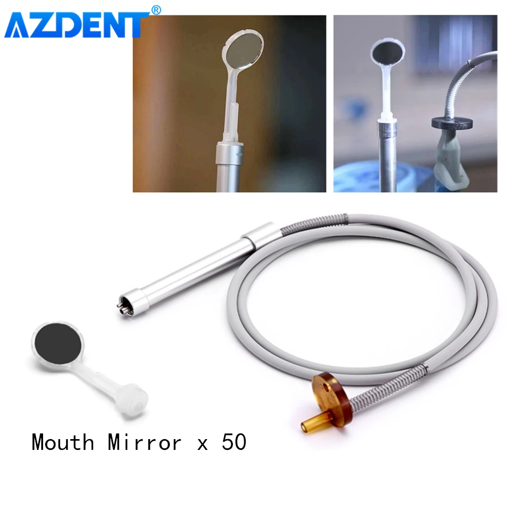 AZDENT Dental Suction Anti fog Mirror with Saliva Suction Kit 50pcs