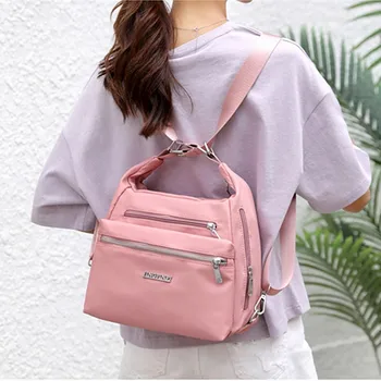 

Bag For Women Shoulder 2020 Fashion Messenger Bag Waterproof Backpack Canvas Crossbody Bags Student Small Backpack Ladies Bags