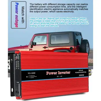 

Dual Display Car Power Inverter USB Converter Charger Adapter Modified Sine Wave 5000W