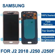 Протестированный ЖК-дисплей для samsung Galaxy J2 pro J250 J250F J250H, кодирующий преобразователь сенсорного экрана в сборе с регулировкой яркости