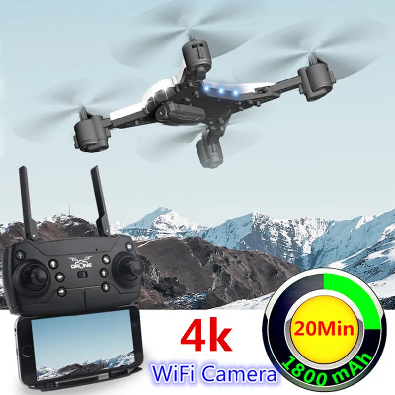 Радиоуправляемый Дрон с камерой 4K селфи Дроны с камерой 16 МП HD складной Квадрокоптер с камерой Fly 20 минут VS E58