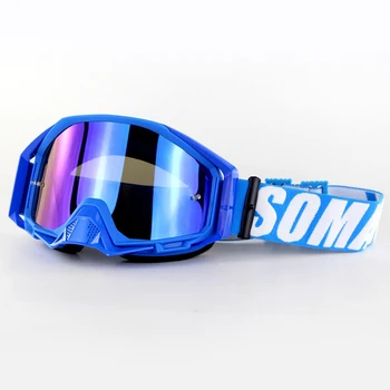 

casco capacte moto Goggles SOMAN SM13 Motocross Helmet Goggles+3pcs Films+Extra Clear Lens Motorcycle Lens Glasses