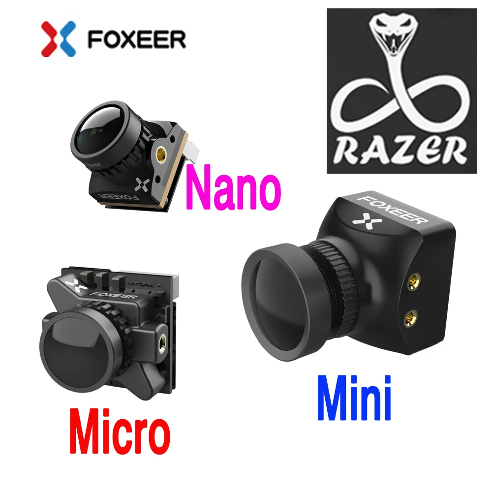 Foxeer Razer NANO/ Mini/ Micro 1200TVL PAL/NTSC переключаемая 4:3 16:9 FPV камера для гоночного дрона