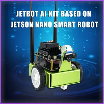 

JetBot AI Kit AI Robot Based On NVIDIA Jetson Nano Facial Recognition Object Tracking Artificial Intelligence Robot Car Kit