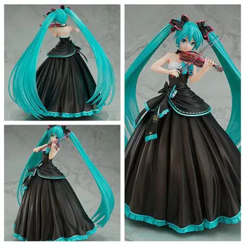 

23cm Hatsune Miku 1/8 Violin PVC Action Figure Collection Doll Anime Cartoon Model toy for Christmas Gift