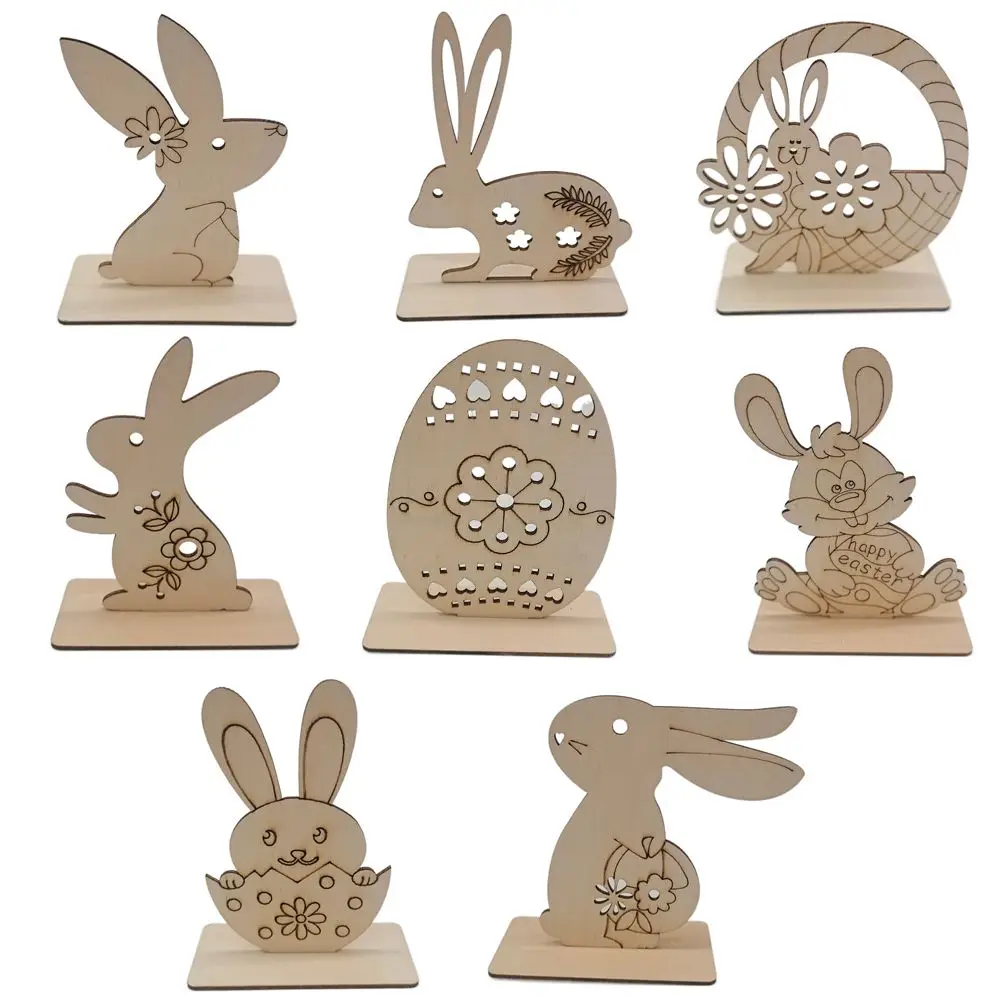 Wooden Carrot Home Decorations Desktop Decor DIY Wood Crafts Easter Rabbit Ornaments Happy | Дом и сад