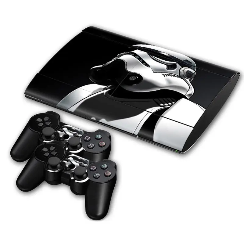 Marvel Deadpool Spiderman Star Wars Vinyl Skin Sticker for PS3 Super Slim Console and 2 Controllers Decal Cover Game Accessories