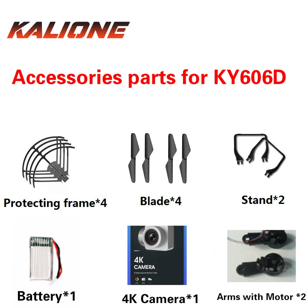 Original KY606D Drone quadcopter Accessories parts propeller wind blade extra battery arms with motor A/B 4k camera