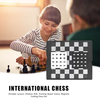 

Wallet Type Ultra-thin Folding Chessboard Mini Portable Magnetic Chess Board Set Chess Games Entertainment Supplies