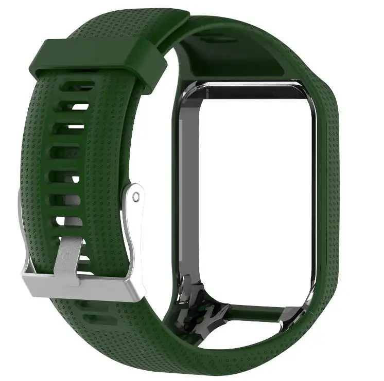 Сменный силиконовый ремешок на запястье для TomTom Runner 2 3 Spark 3 Adventurer Golfer 2 Spark Cardio gps спортивный умный ремешок для часов - Цвет: army green