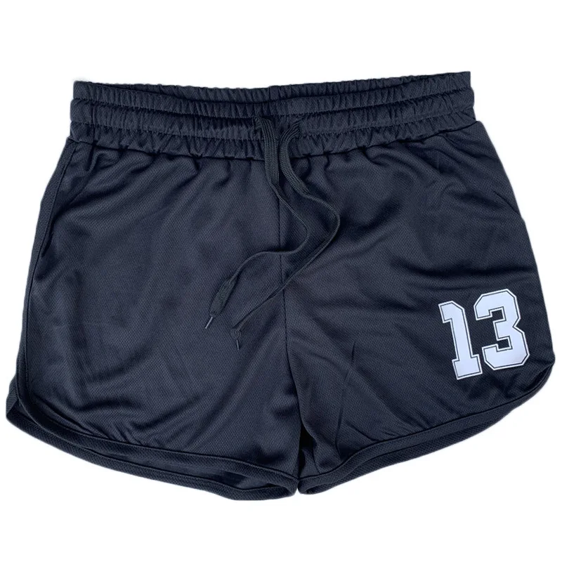 Стиль шорты мужские для фитнеса для бега для тренировок мужские Шорты Спортзал Бодибилдинг пляжные шорты дышащие шорты спортивные штаны - Цвет: black