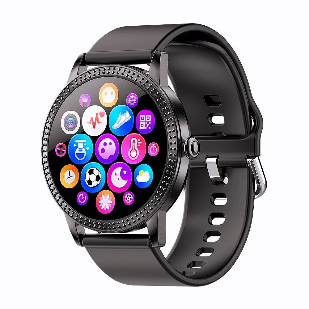 Smart Watch for Girls Women 1.08 Inch Full Touch Screen Heart rate monitor Call Message Reminder IP67 Waterproof montre femme