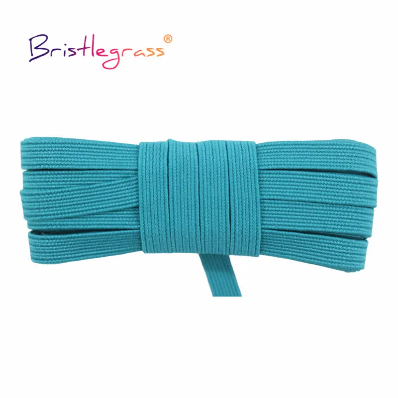 BRISTLEGRASS 2 5 10 Yard 3/8" 9mm Flat Skinny Elastic Cord Latex Rubber String Spandex Band Face Cover Earloop Dress Sewing Trim images - 6