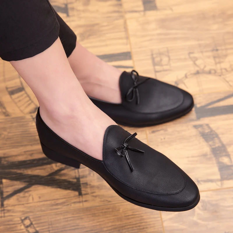 Men Fashion Leather wedding Shoes Slip On comfortable Loafers Mens Moccasins Italian Designer leather men w5 | Обувь
