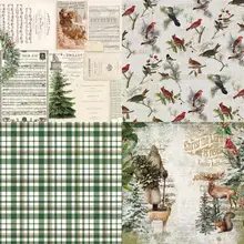 Bloc de papier série noël, 24 feuilles, Scrapbooking, carte d'album, Journal, bricolage, sac à main, compte Photo T0g5