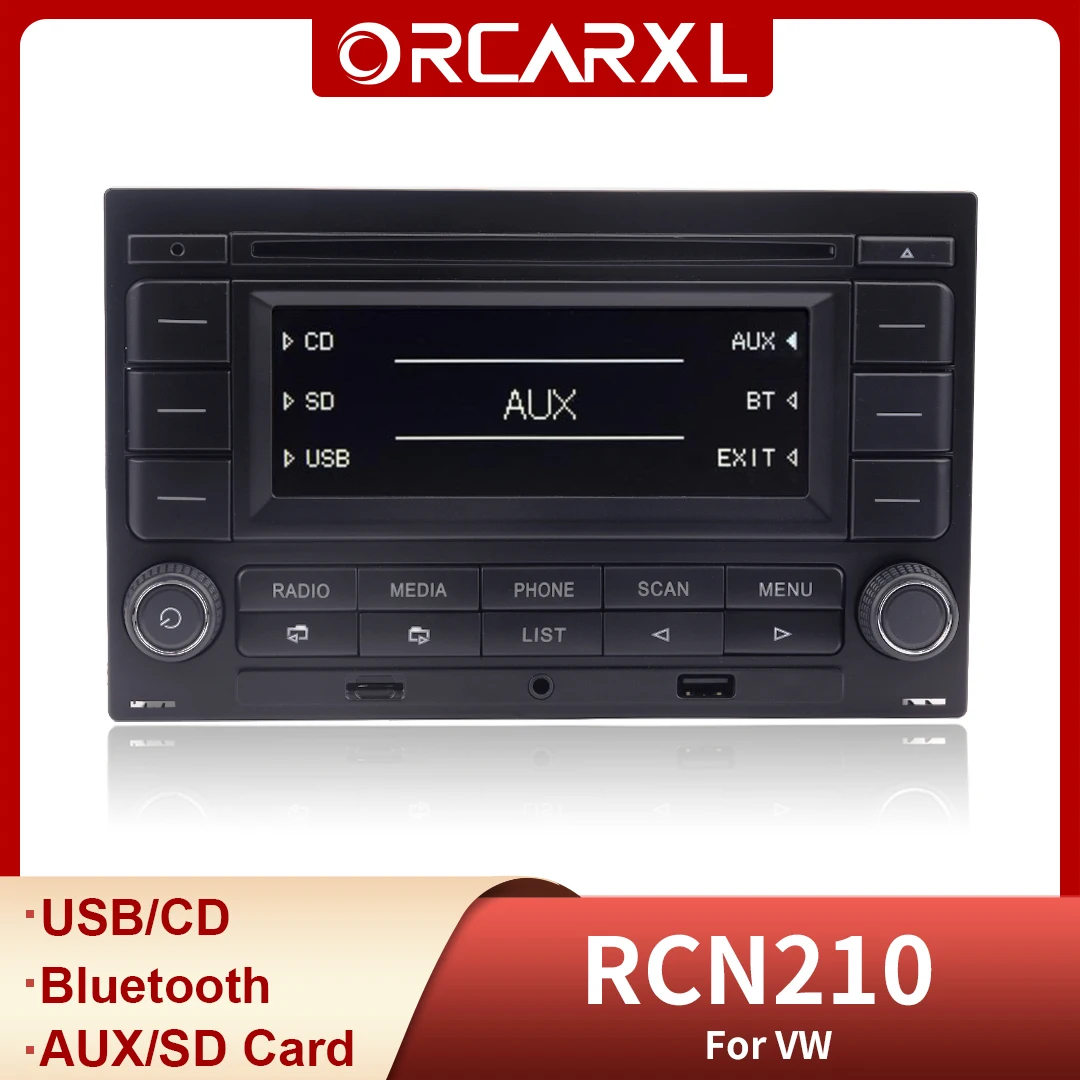 Rcn210 Car Radio Audio Bluetooth Stereo Head Unit With Cd Player Usb Aux  Tft For Vw Golf 4 Jetta Golf Mk4 Passat B5 Polo 9n - Car Multimedia Player  - AliExpress